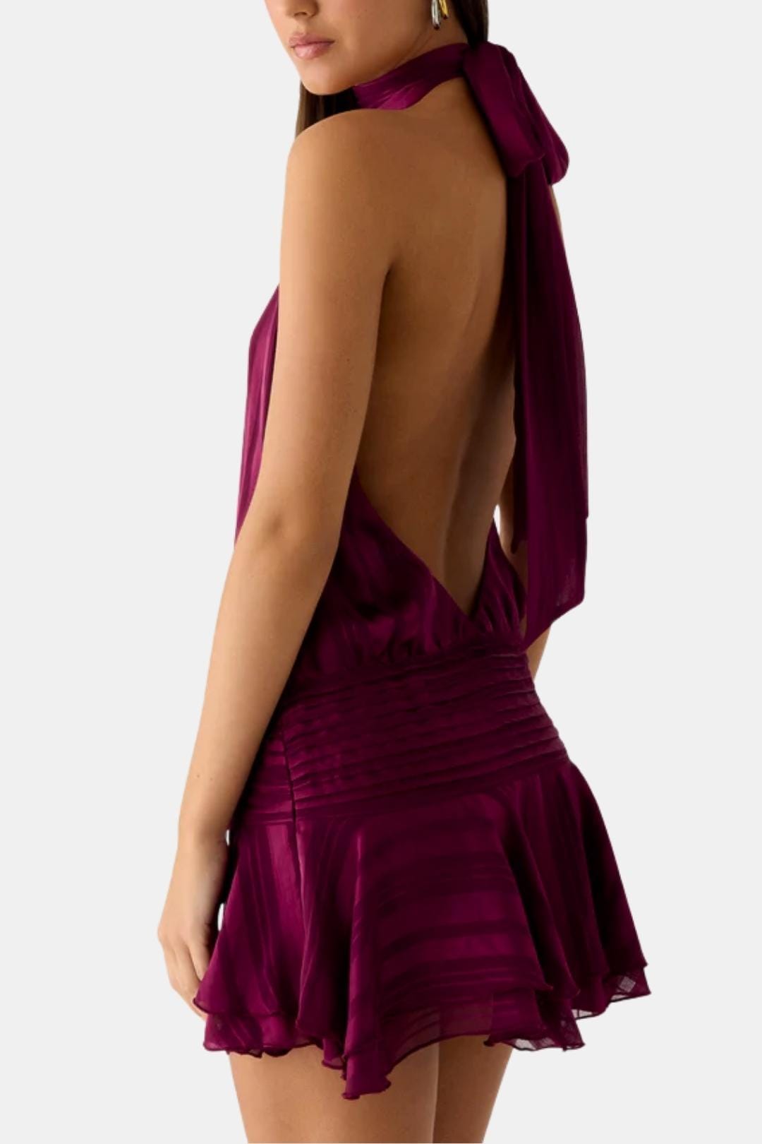 Reba | Women's Sleeveless Halter Mini Dress