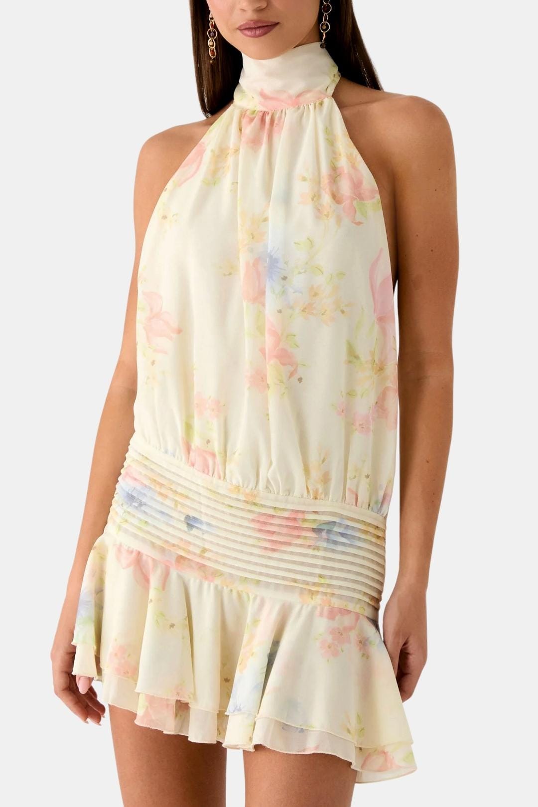 Reba | Women's Sleeveless Halter Mini Dress
