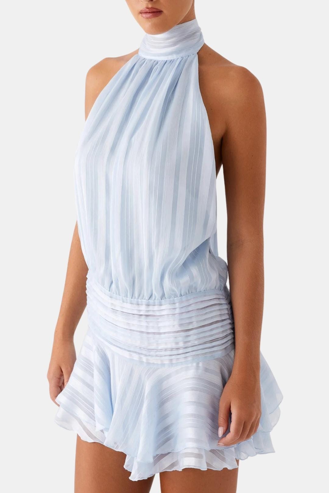Reba | Women's Sleeveless Halter Mini Dress