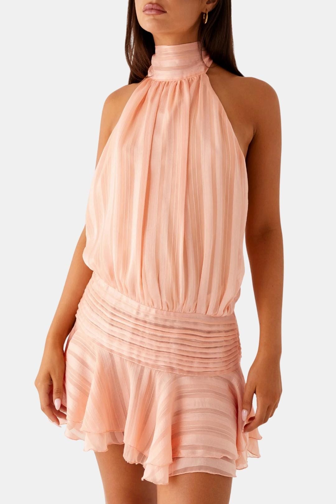 Reba | Women's Sleeveless Halter Mini Dress