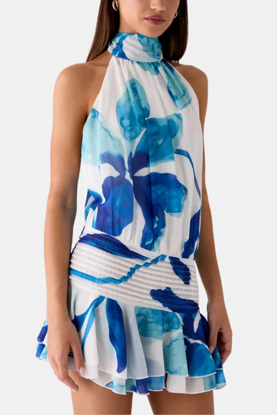 Reba | Women's Sleeveless Halter Mini Dress