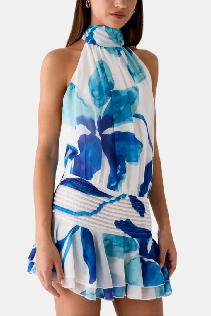 Reba | Women's Sleeveless Halter Mini Dress