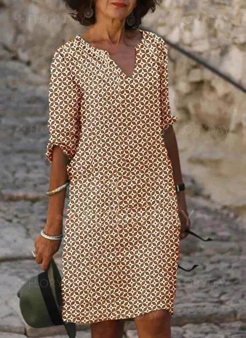 Riley | Women's V-Neck Midi Dress