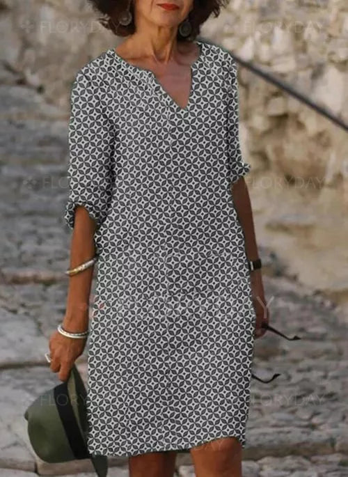 Riley | Women's V-Neck Midi Dress