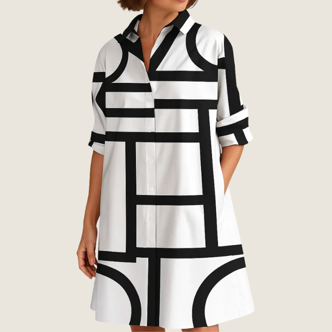 Rosie | Women's Button-Down A-Line Midi Dress