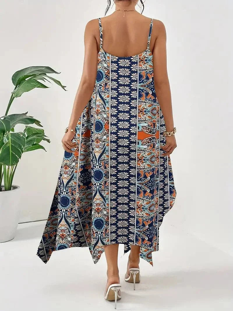 Ruby | Women's Sleeveless Print Midi Dress
