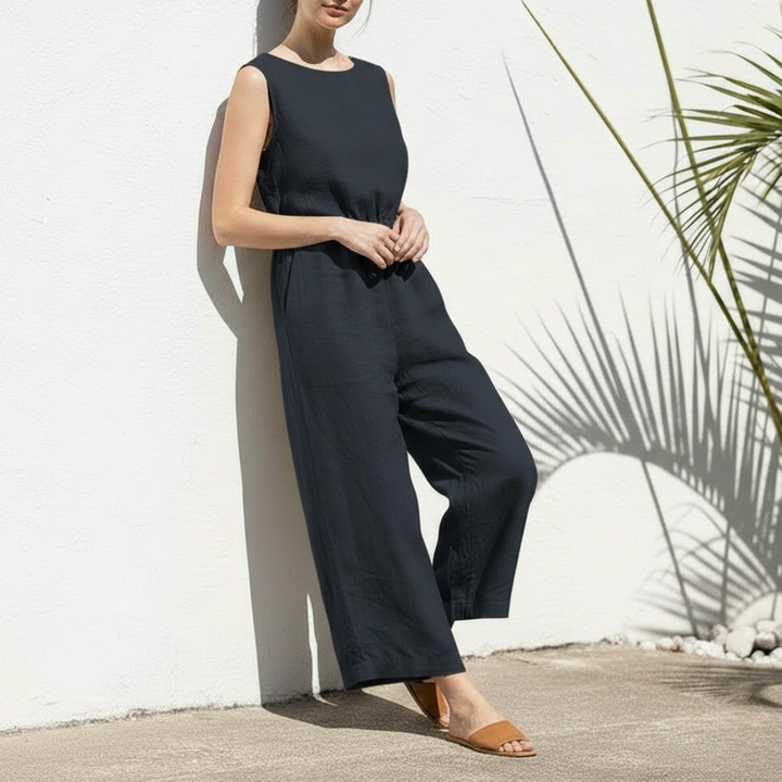 Sadie | Women's Sleeveless Casual Wide Leg Jumpsuit