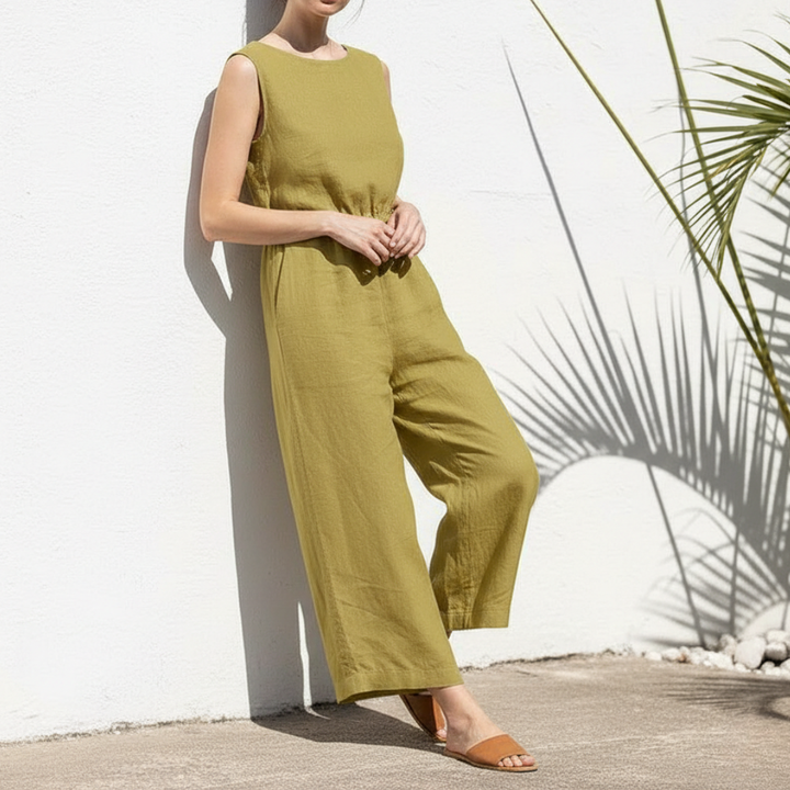 Sadie | Women's Sleeveless Casual Wide Leg Jumpsuit