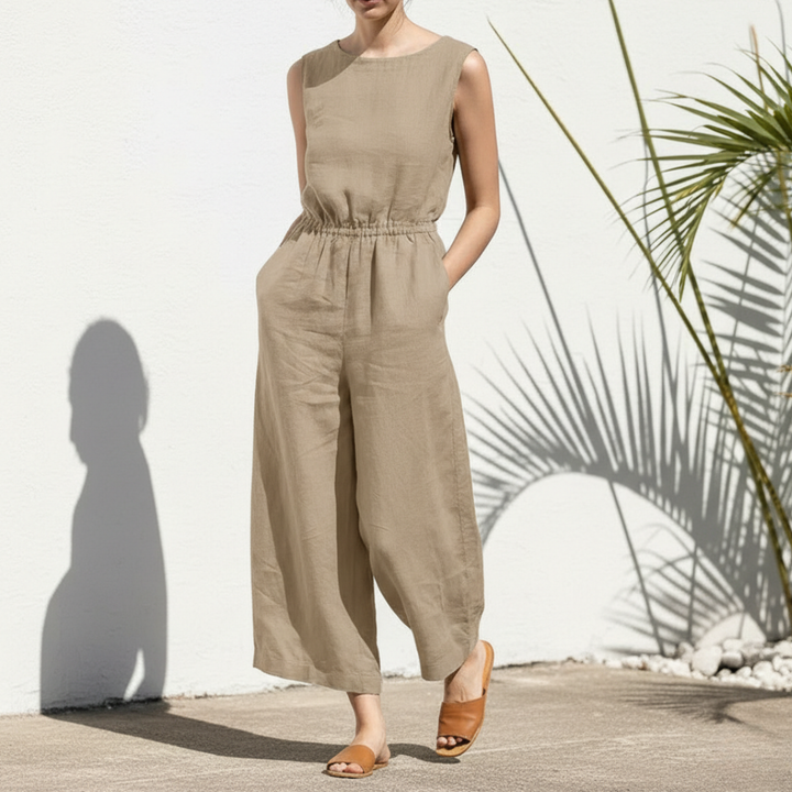 Sadie | Women's Sleeveless Casual Wide Leg Jumpsuit