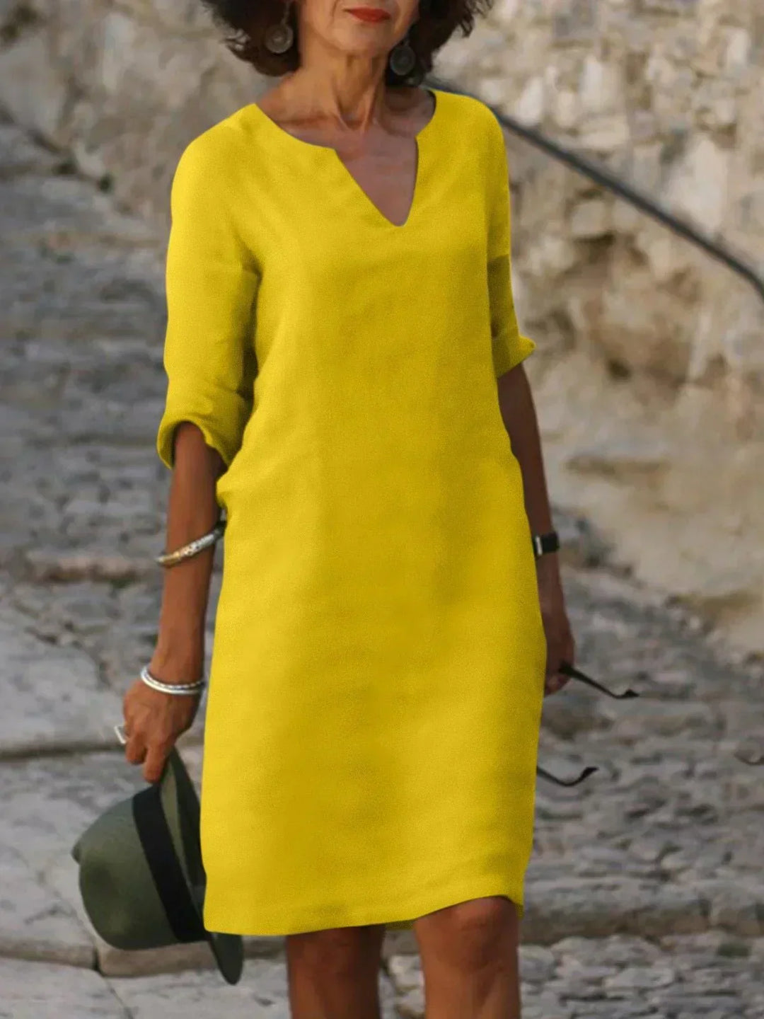 Women's Dress | Minimal Mini 3/4 Sleeve