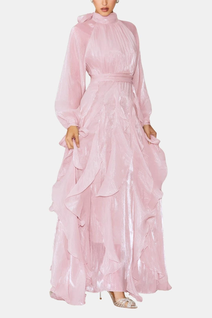 Sloane | Women's Ruffle Long Sleeve Maxi Dress