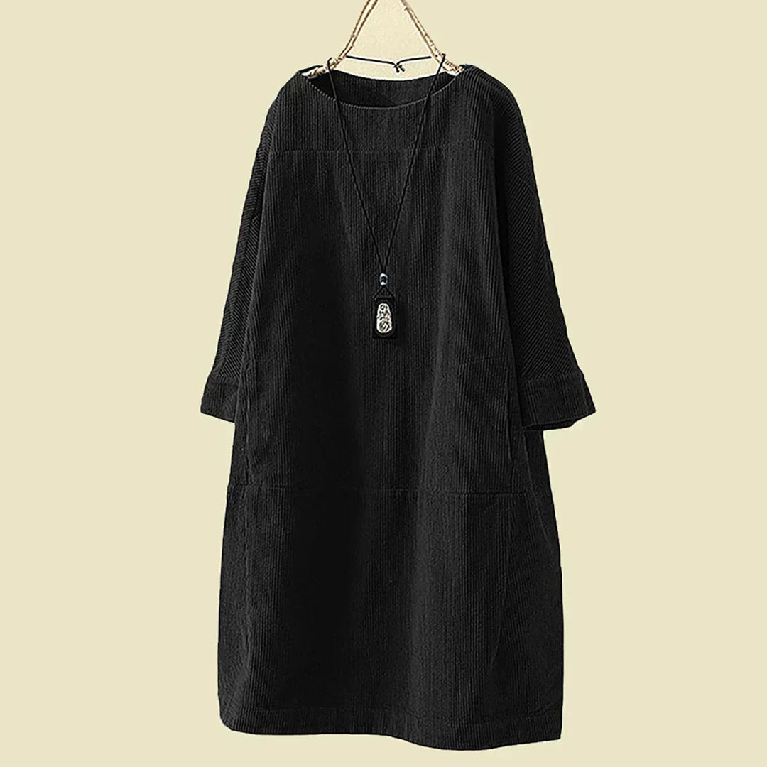 Sofia | Women's Long Sleeve A-Line Midi Dress