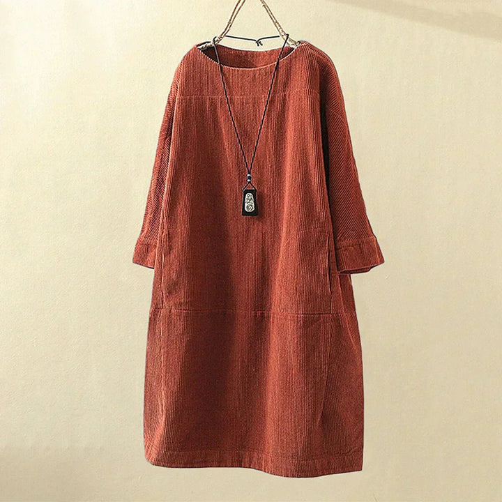 Sofia | Women's Long Sleeve A-Line Midi Dress