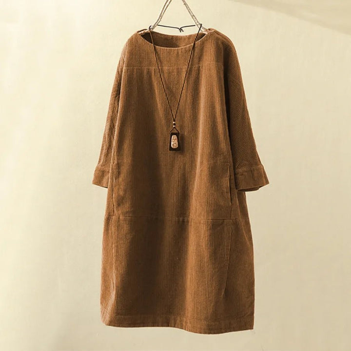 Sofia | Women's Long Sleeve A-Line Midi Dress