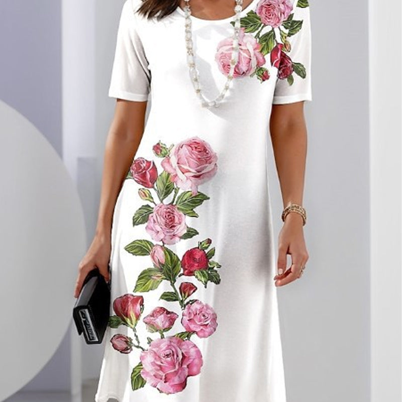 Women’s Dress | Floral Round Neck