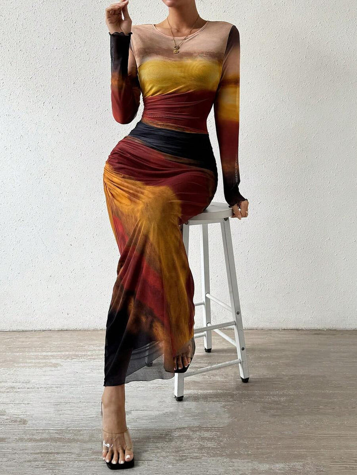 Tatum | Women's Long Sleeve Bodycon Maxi Dress