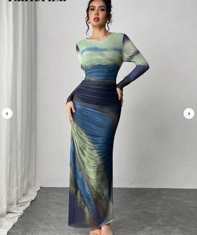 Tatum | Women's Long Sleeve Bodycon Maxi Dress