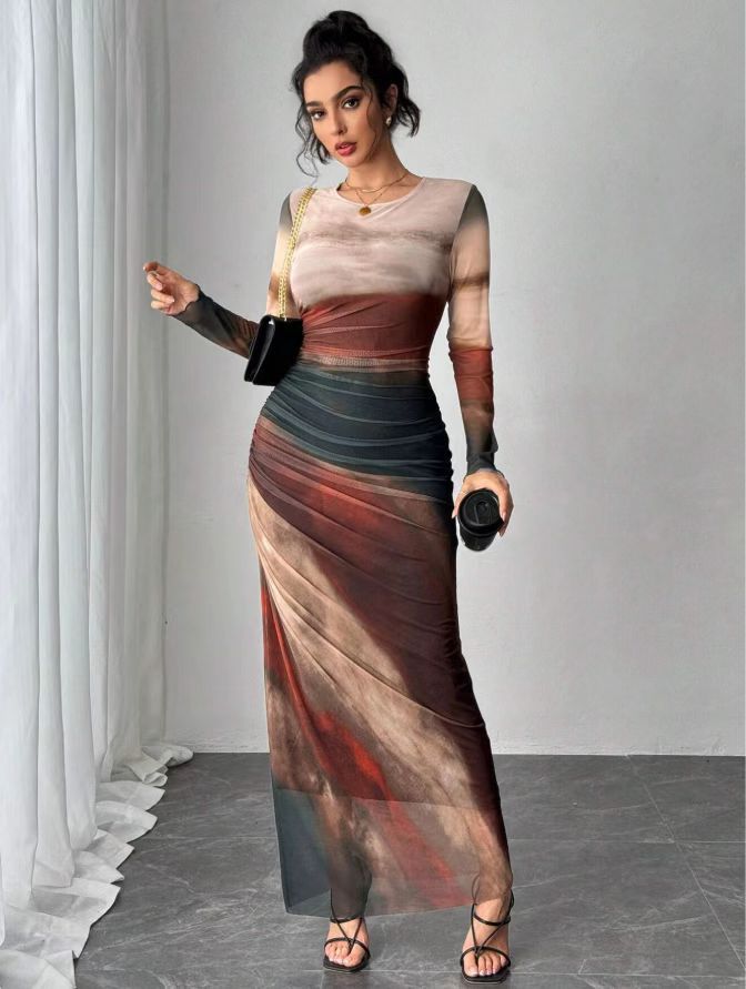Tatum | Women's Long Sleeve Bodycon Maxi Dress