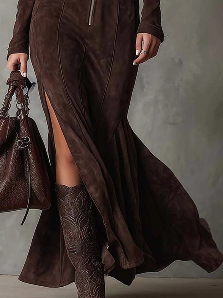 Trinity | Women's Long Sleeve Bodycon Maxi Dress