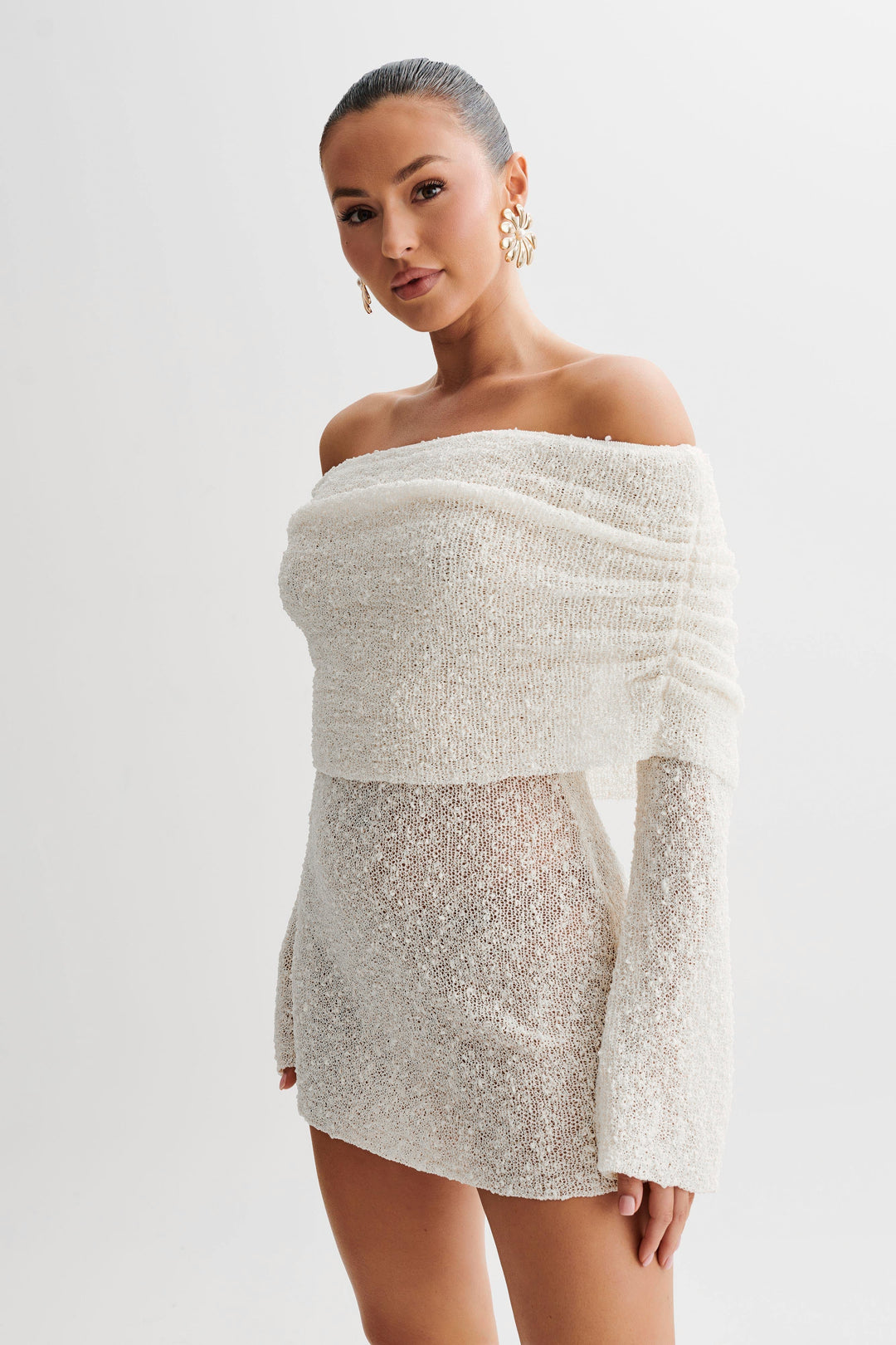 Veronica | Women's Fitted Off-Shoulder Mini Dress