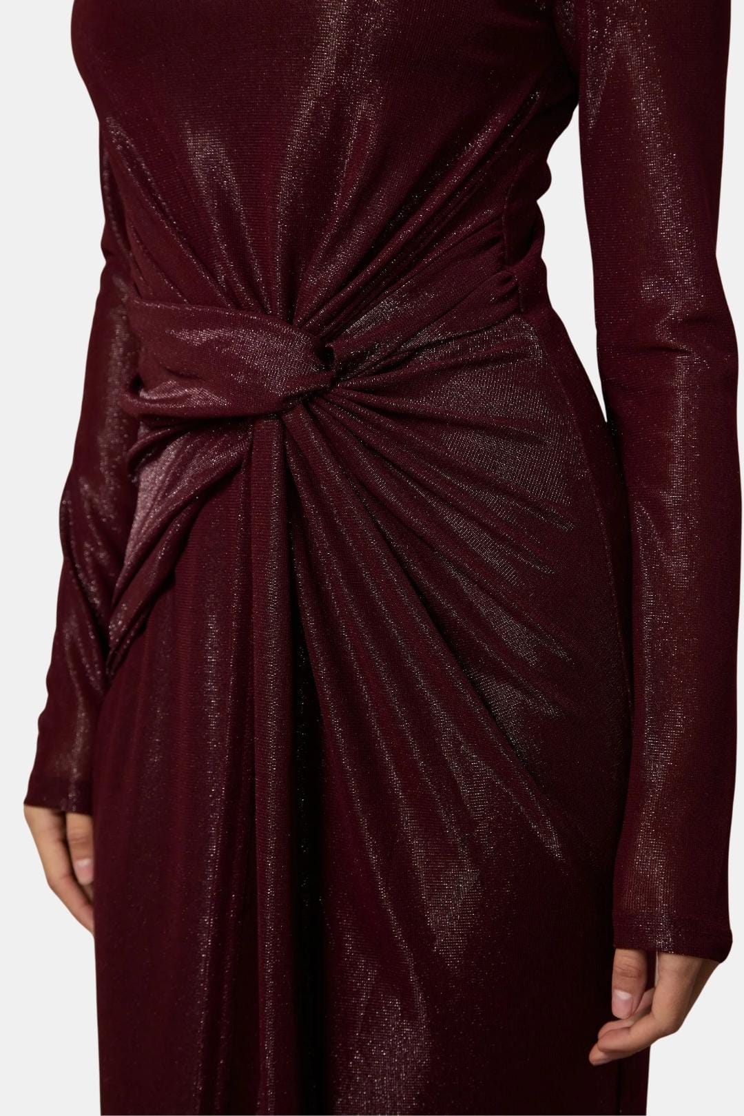 Willow | Women's Long Sleeve Knot Front Maxi Dress