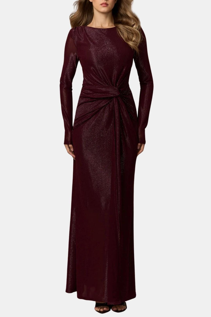 Willow | Women's Long Sleeve Knot Front Maxi Dress