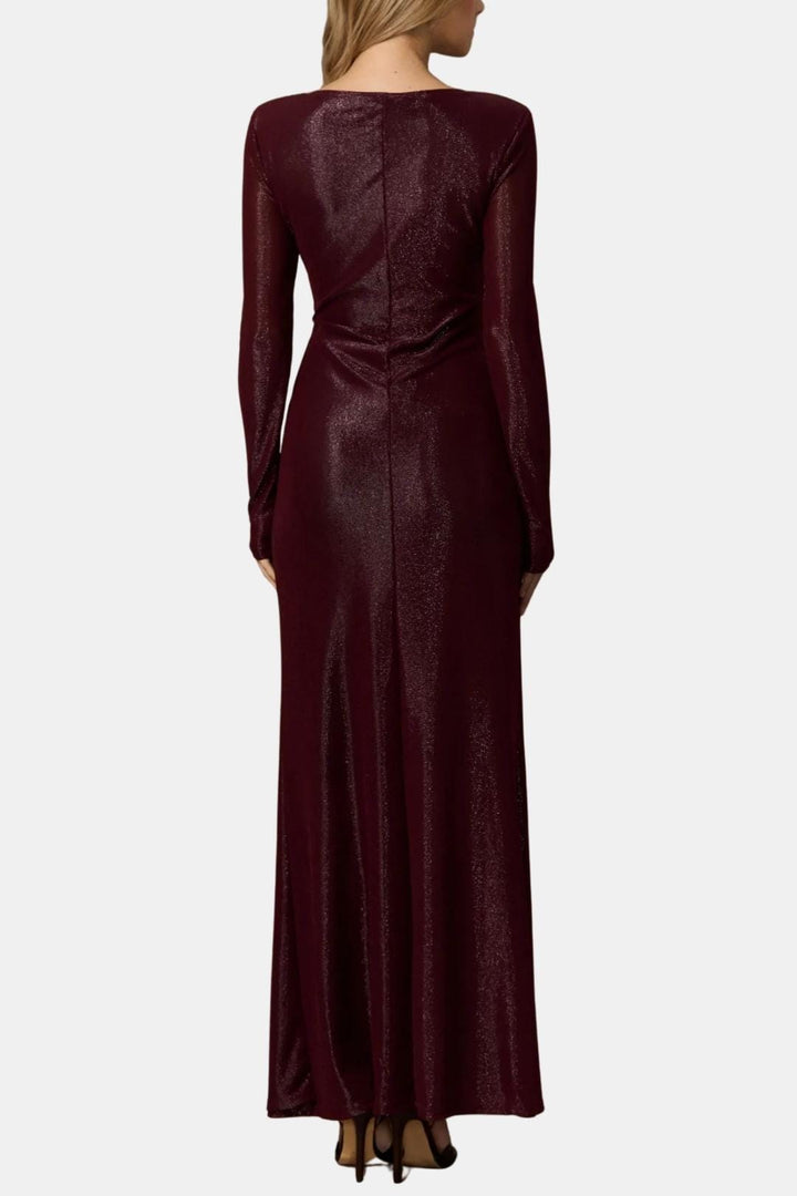 Willow | Women's Long Sleeve Knot Front Maxi Dress