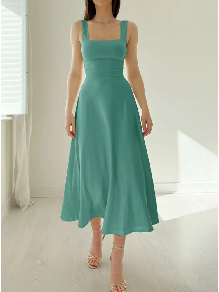 Yvonne | Women's Sleeveless A-Line Midi Dress