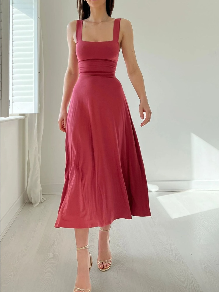 Yvonne | Women's Sleeveless A-Line Midi Dress