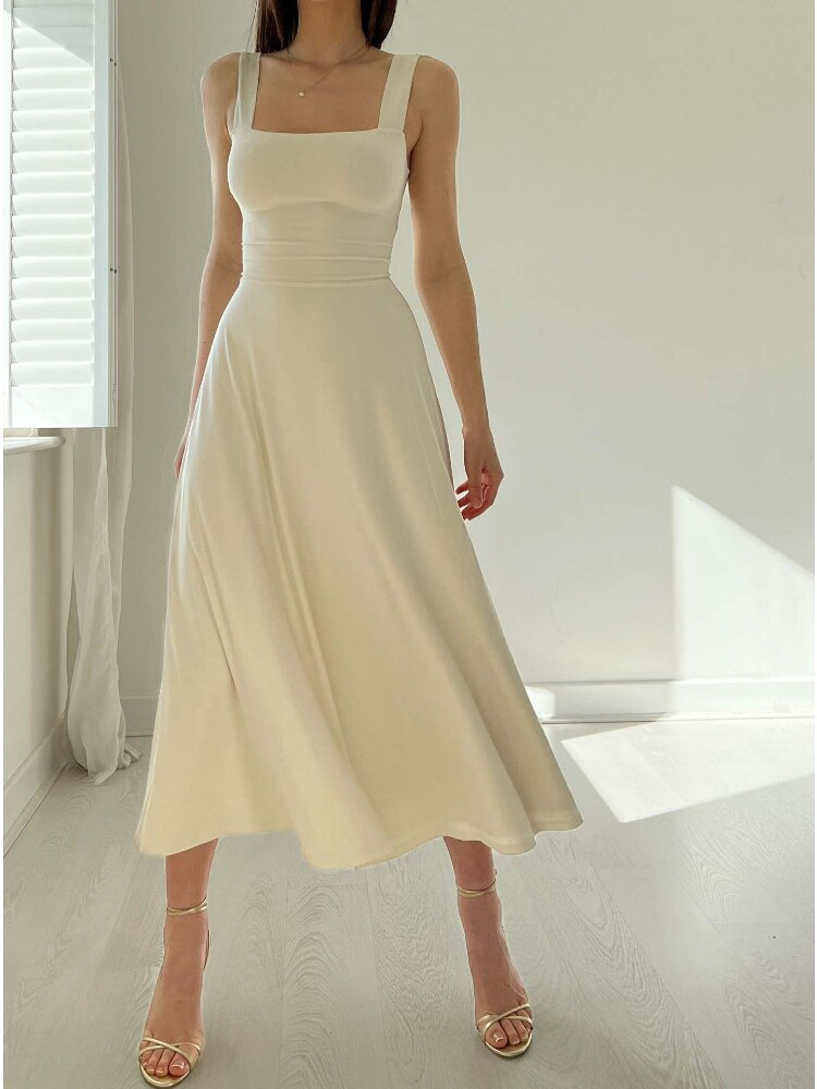 Yvonne | Women's Sleeveless A-Line Midi Dress