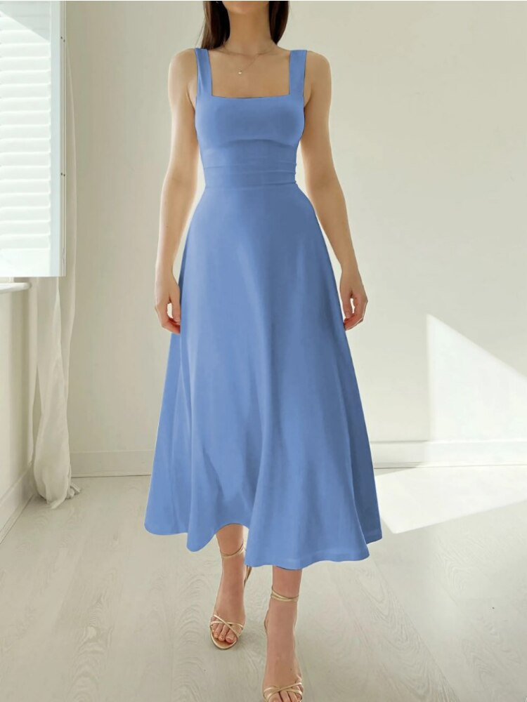Yvonne | Women's Sleeveless A-Line Midi Dress