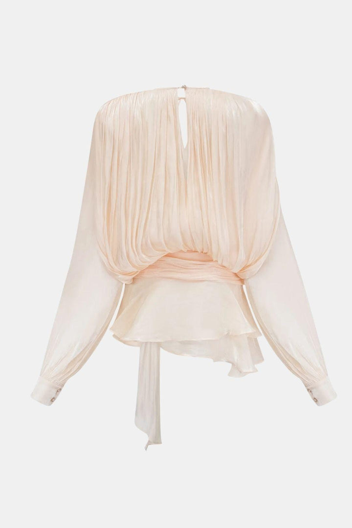 Zoe | Women's Tie Neck Long Sleeve Mini Dress